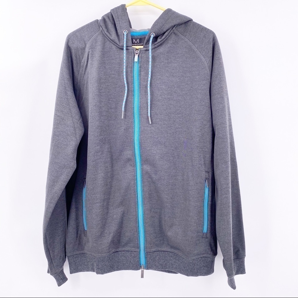 Magaschoni Hoodie Gray/Blue Size Large NWT